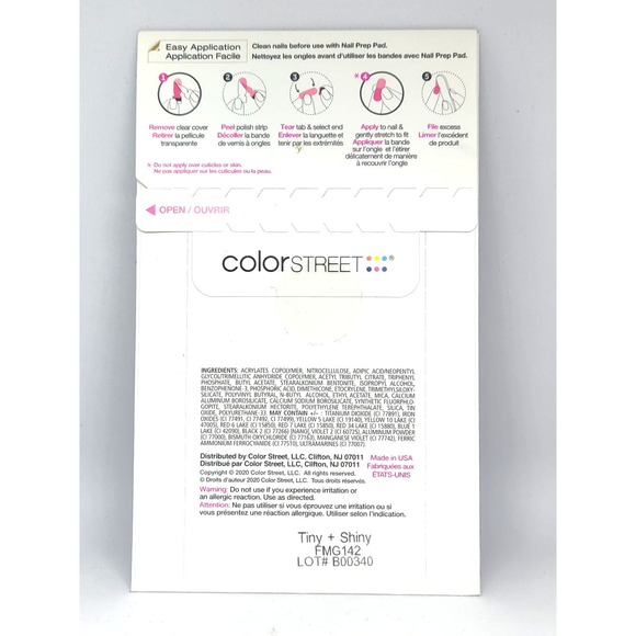 Tiny + Shiny Color Street dry nail polish petite strips glittery pink feminine - Picture 2 of 3